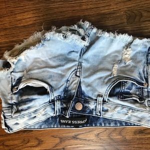 Denim cut off shorts by express size 0